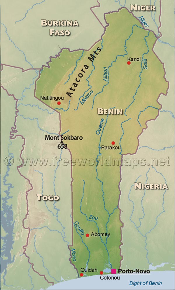 Benin map