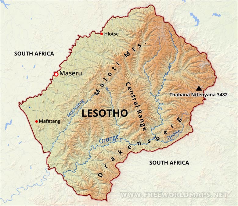 Lesotho Map