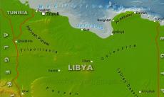 Libya physical map