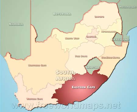 Eastern Cape Map - South Africa