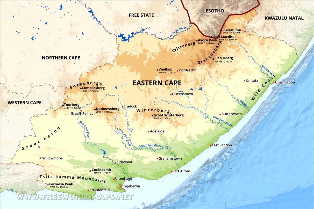 Eastern Cape Map