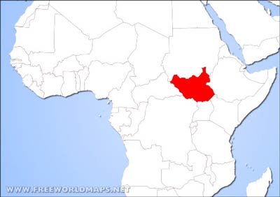 South Sudan location map