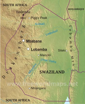 Eswatini (Swaziland) geography