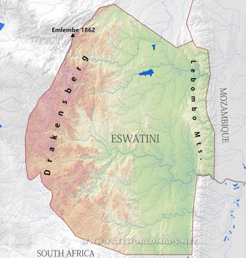 Eswatini mountains