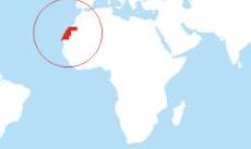 Western Sahara location map