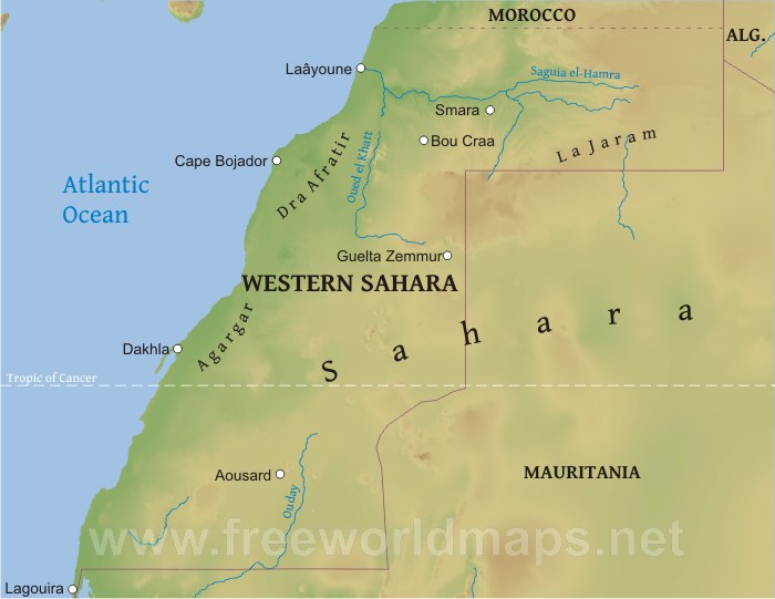 Western Sahara Map