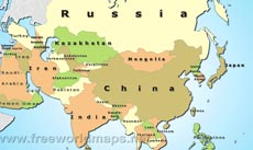 Asia political map