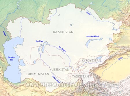 Central Asia rivers