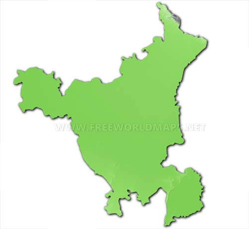 Haryana HD blank map