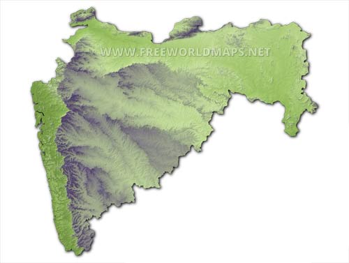 Maharashtra HD blank map
