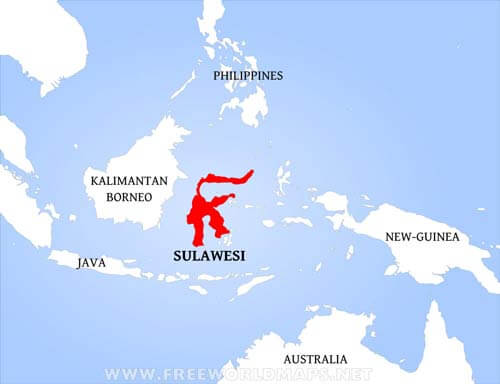 Sulawesi location map