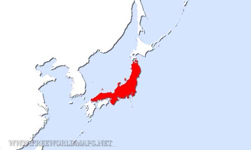 Honshu location map