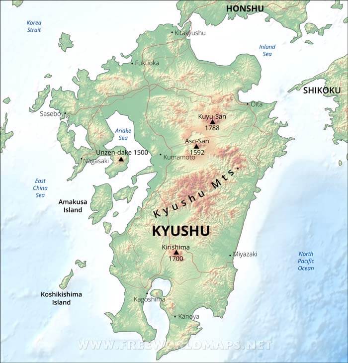 Kyushu map