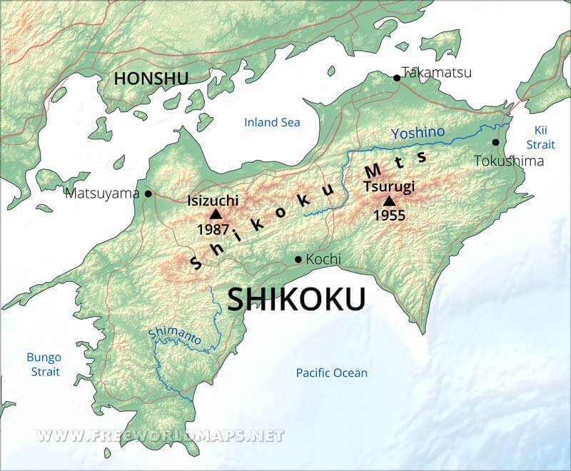 Shikoku map