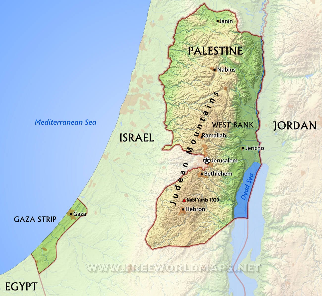 Palestine Map Hd Palestine Map Hd