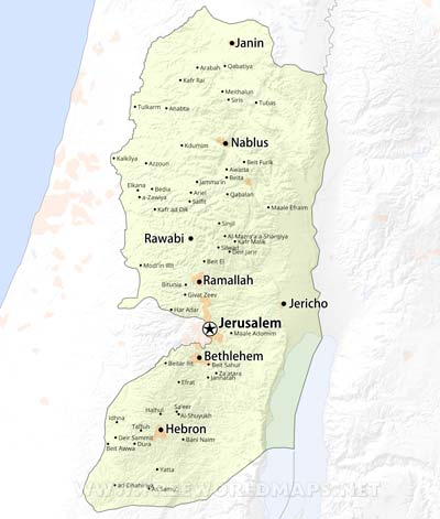 West Bank cites and towns West Bank cites and towns