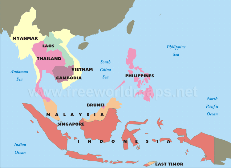 SouthEast Asia map