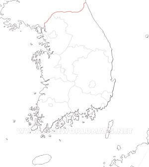 South Korea outline map