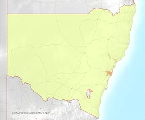 New South Wales blank map HD