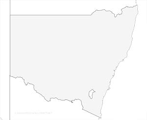 New South Wales outline map HD