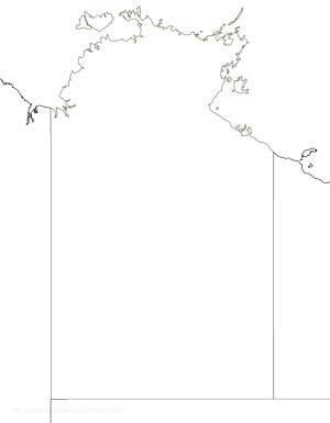 Northern Territory outline map HD