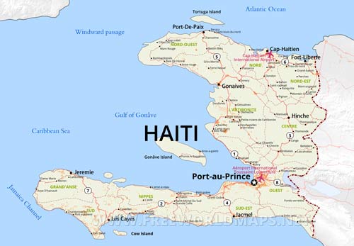 Haiti political map Haiti political map