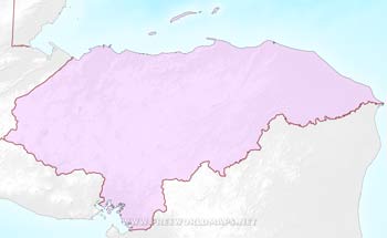 Honduras blank map