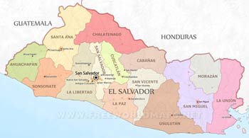 Salvador political map