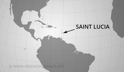 Saint Lucia location map