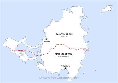 Saint Martin simple map