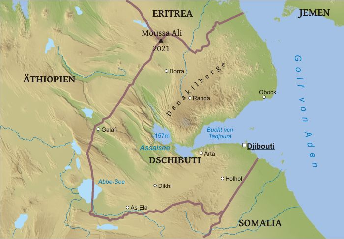 Dschibuti Geographische Karte
