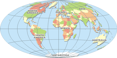 Free political world map