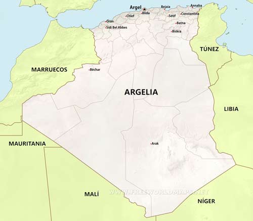Mapa Argelia