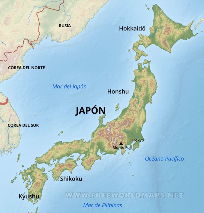 Japón mapa