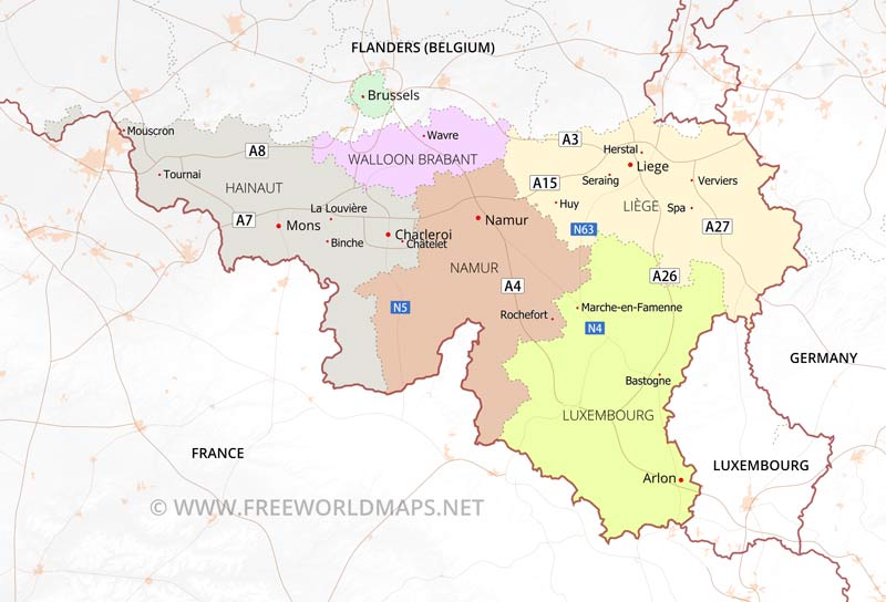 Wallonia map