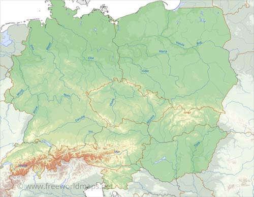 Central Europe river system