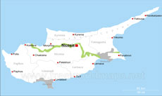 Cyprus political map Cyprus political map