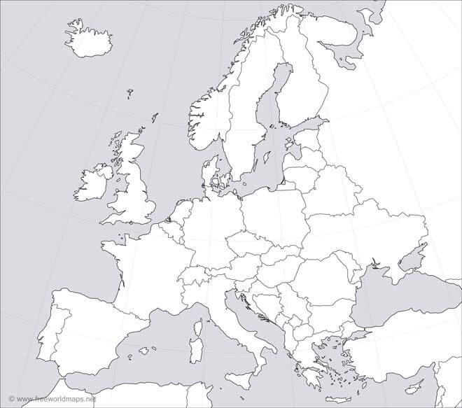 Europe Blank Map HD