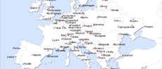Free printable maps of Europe