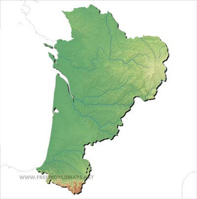 New Aquitaine topography