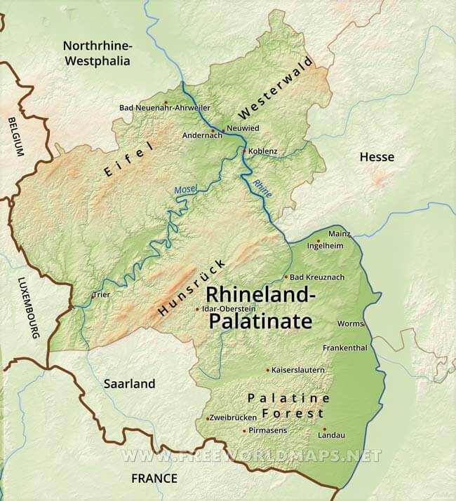 Rhineland-Palatinate map