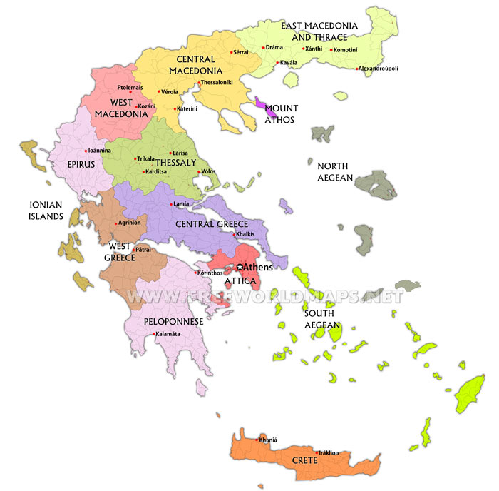 Greece Political Map