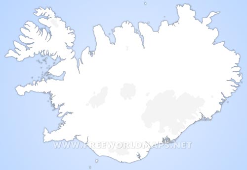 Iceland blank map HD