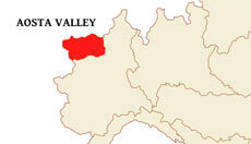 Aosta Valley location map