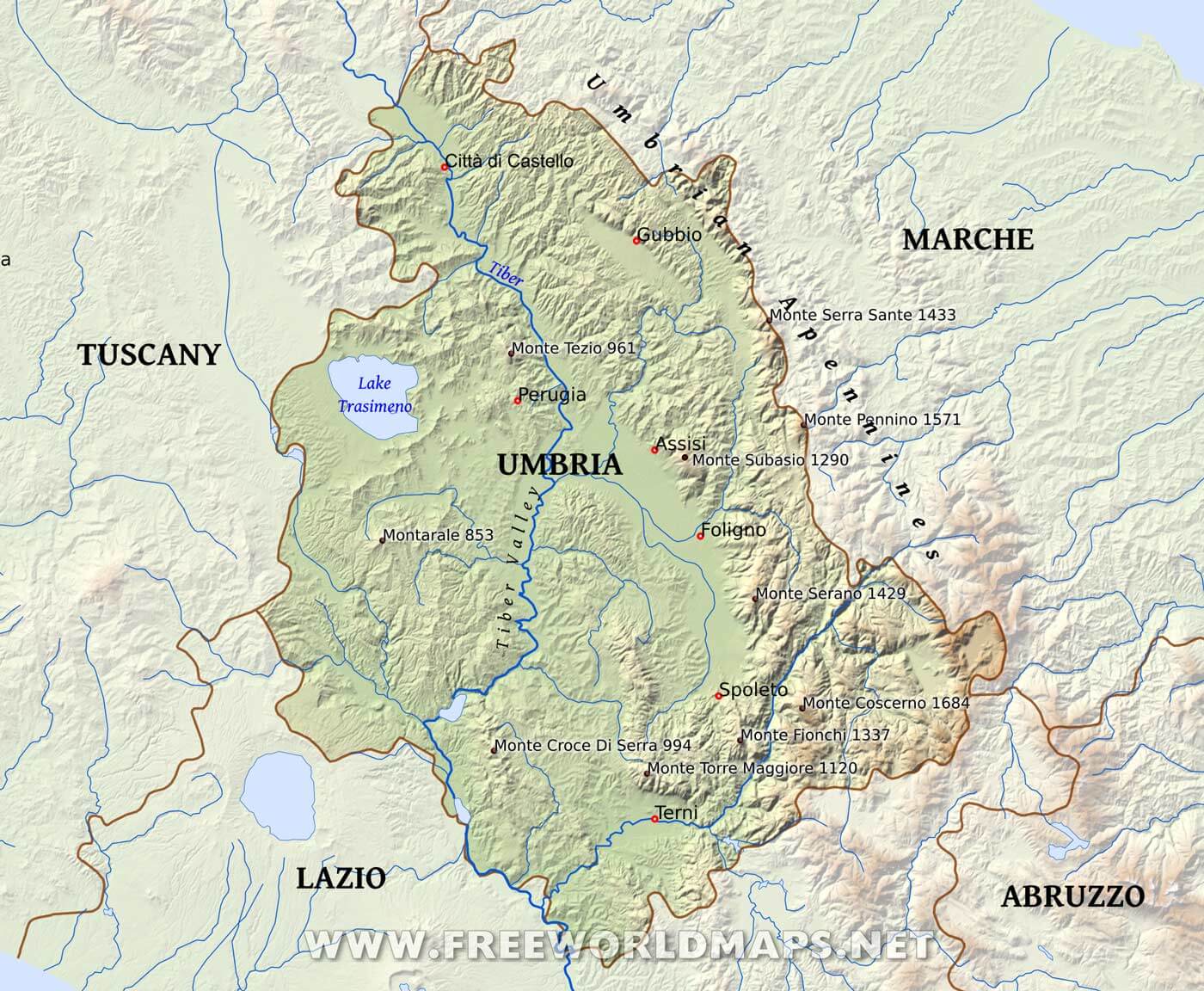 Umbria Italy Geography Umbria Italy Geography