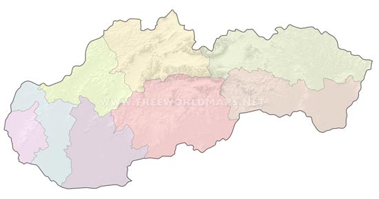 Slovakia blank map HD