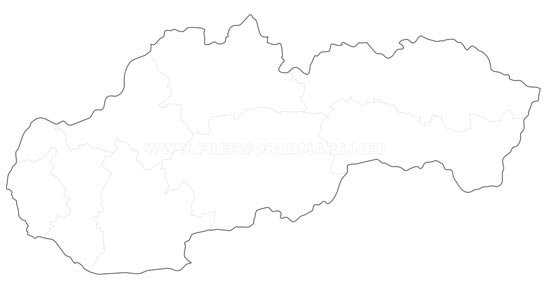 Slovakia outline map