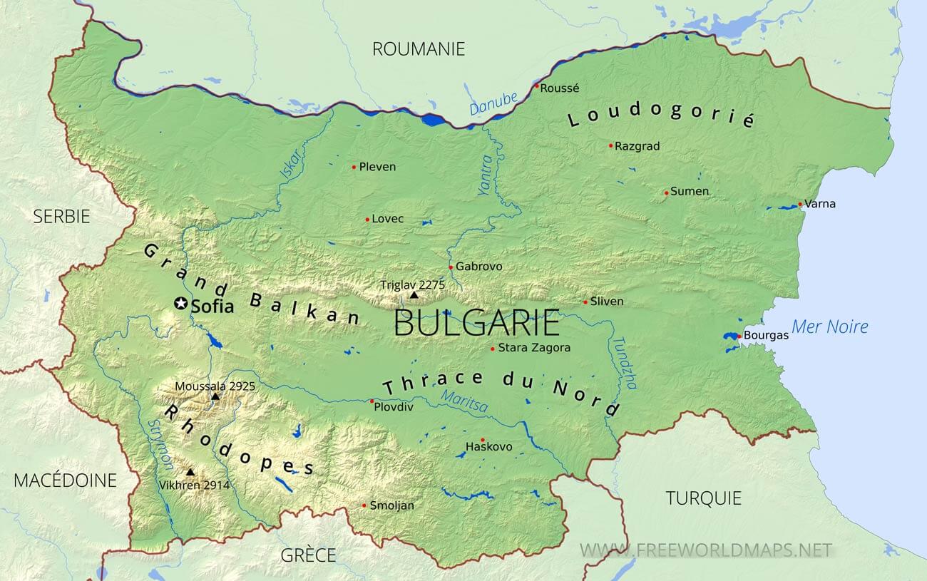bulgarie carte