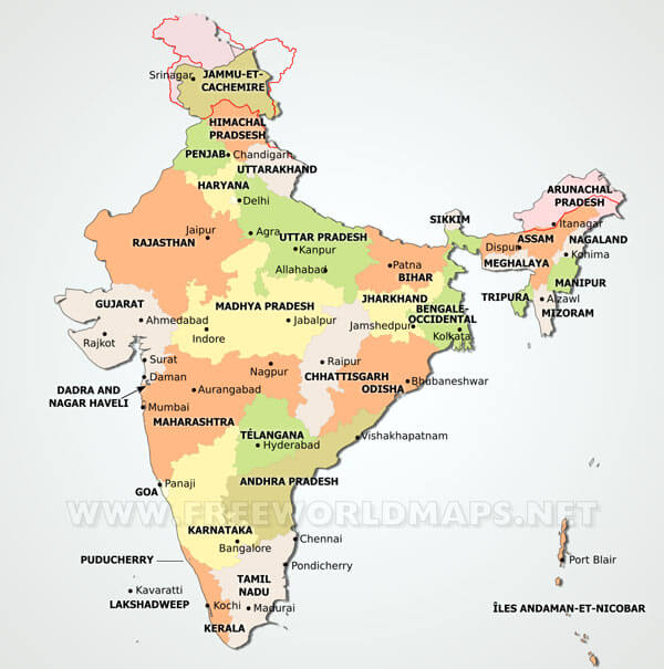 États et territoires de l’Inde