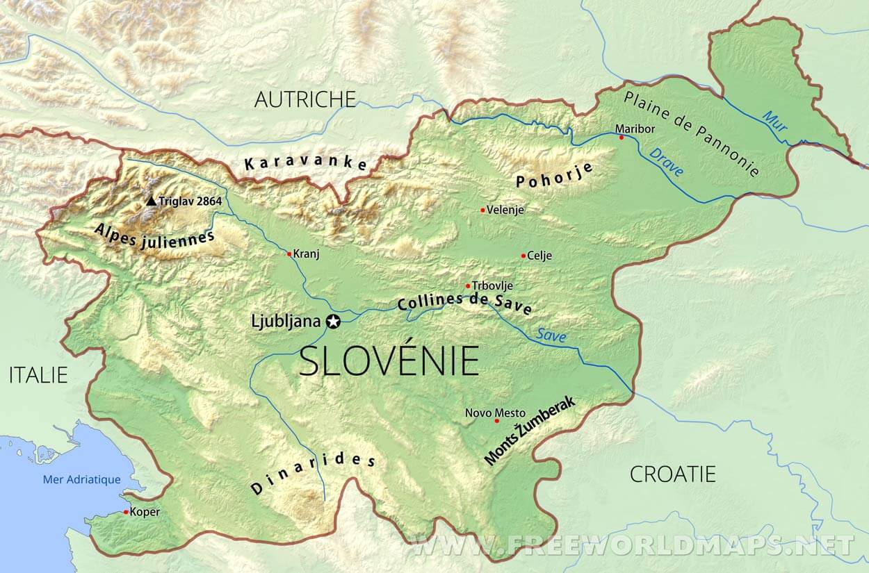 carte de la slovenie